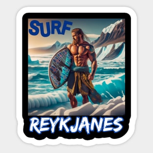 REYKJANES ICELAND - Surfing for Fun and Laughs Whales Sticker